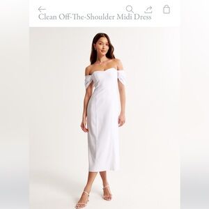Abercrombie & Fitch White Off-Shoulder Wedding Dress